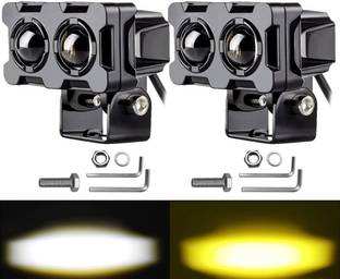 LED Fog Lights ,White and yellow Fog Lamp Motorbike LED (12 V, 40 W) (Universal For Bike, Pack of 2)