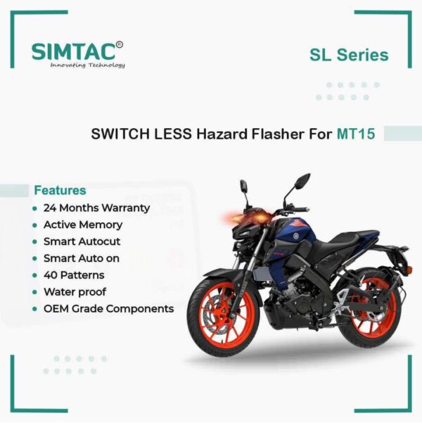 Second image of Yamaha | MT-15 | Compatible | Simtac | PNP Hazard Flasher / Adapter / Module | MT15-WS4