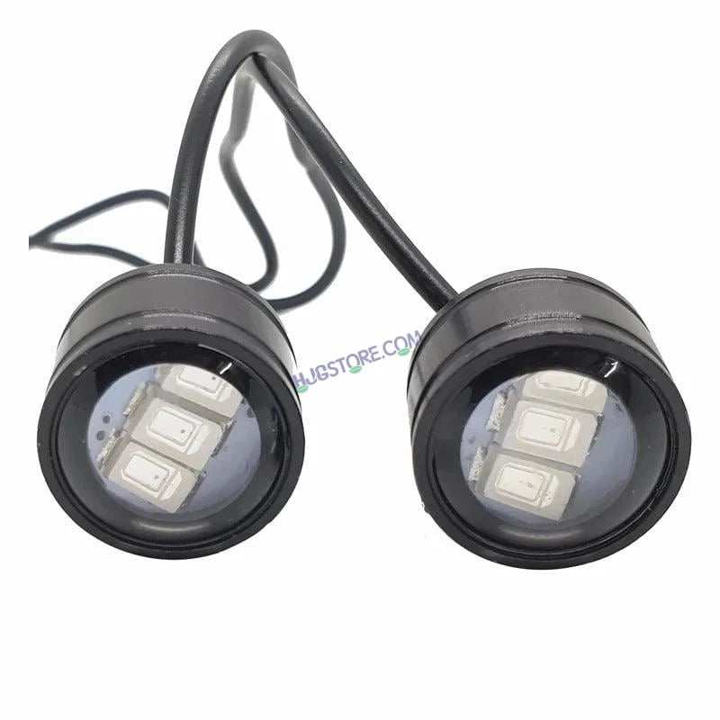 HJG LED Eagle Eye Lamp DRL Strobe Light with Flashing Handle Light Red & Blue Universal for Motorcycle