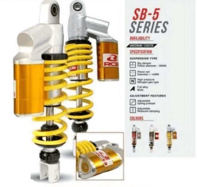 RCB SB-5 SERIES SUSPENSION REAR SHOCK ABSORBER FOR AEROX 01A0137