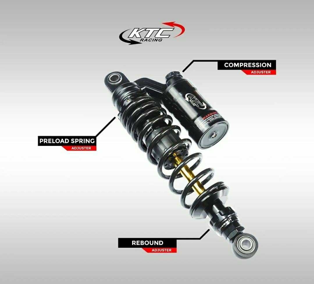 Second image of YAMAHA AEROX ACCESSORIES YAMAHA AEROX REAR SHOCK ABSORBER 305MM BLACK