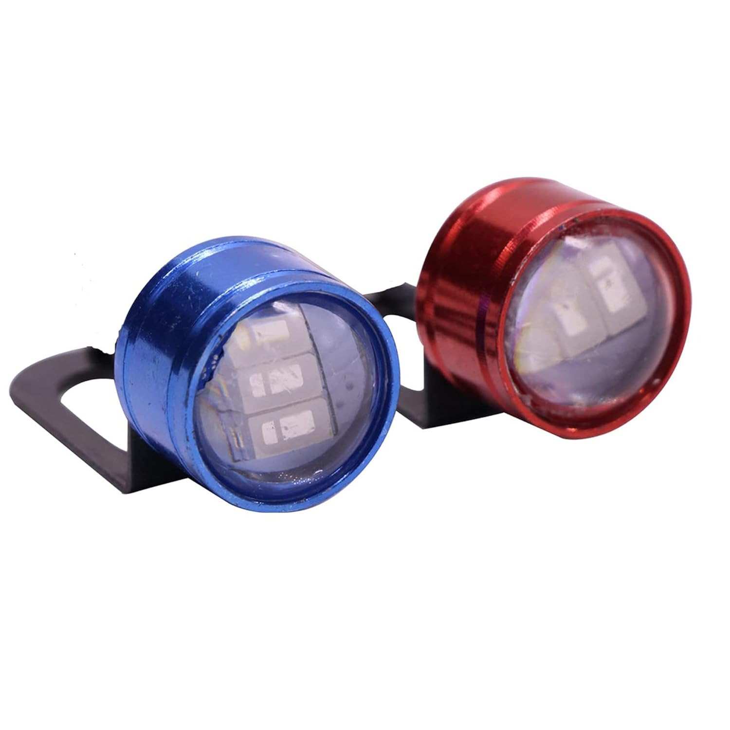 Strobe Light for Bike 12V DC Waterproof Motorcycle LED Strobe Lights Motorcycle LED Flash Warning Brake Light Lamp Compatible with Motorbikes, Scooters (1 Pair, Red/Blue)