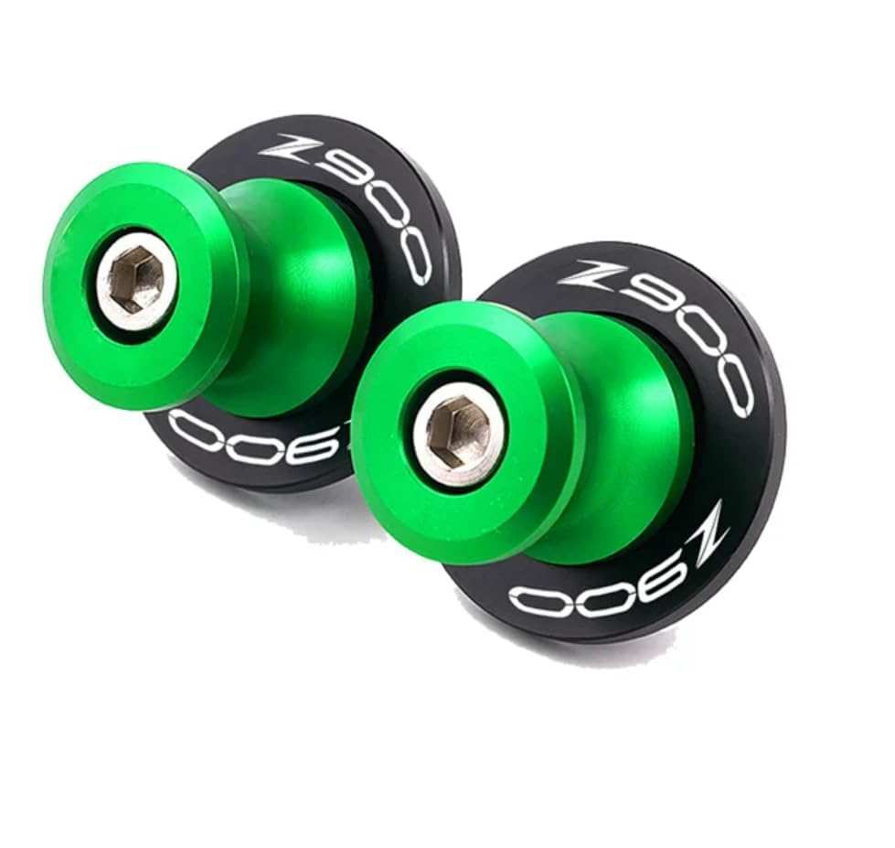 CNC Frame Stands Screws Swingarm Spools Sliders for Kawasaki Z900 (Green)