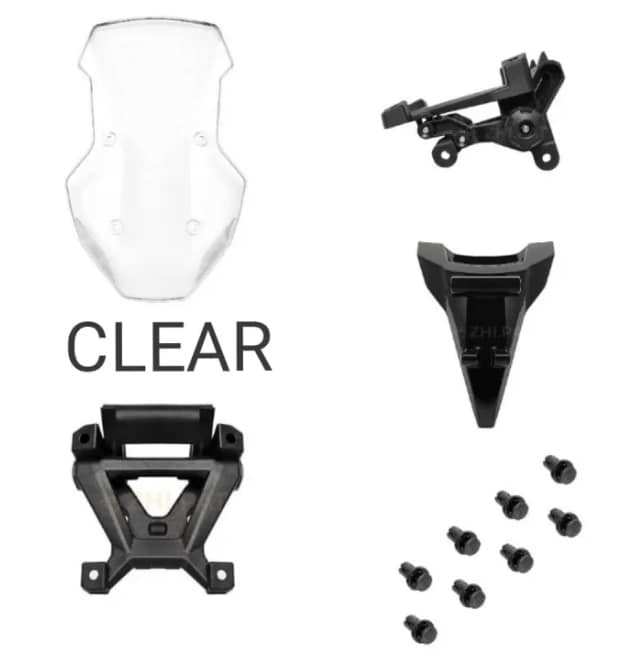 Second image of YAMAHA AEROX ACCESSORIES INDIA YAMAHA AEROX ZHIPAT WINDSHIELD VISOR GLASS MADE IN VIETNAM V2 NEW SHAPE DESIGN ADVENTURE TOURING GLASS