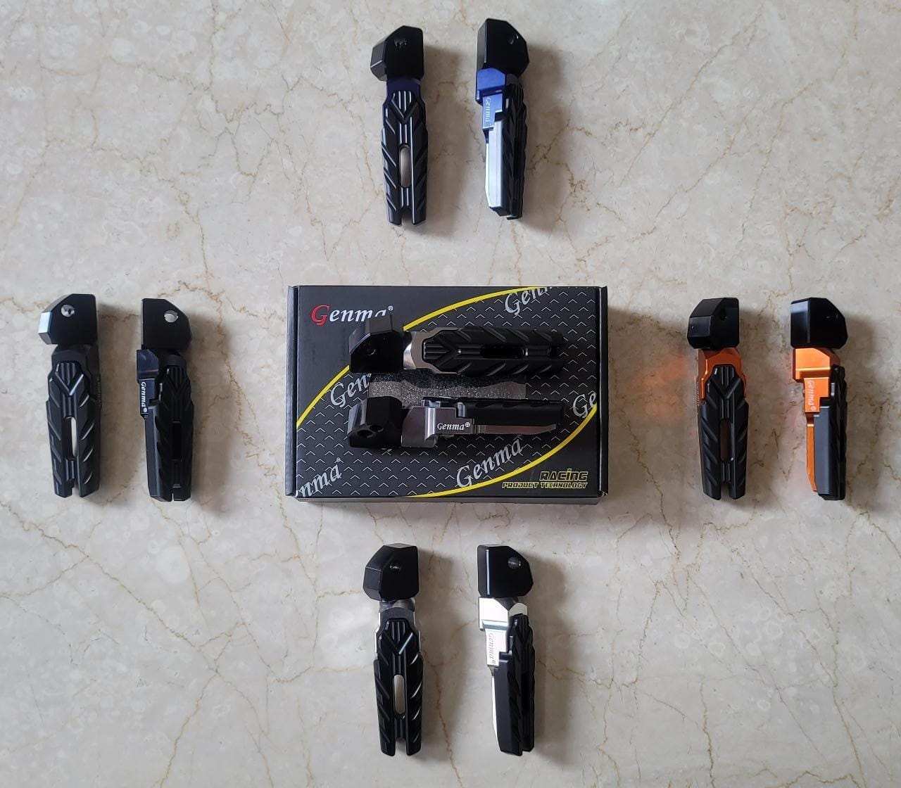 Second image of YAMAHA AEROX ACCESSORIES INDIA YAMAHA AEROX REAR FOOTREST SET CNC GENMA