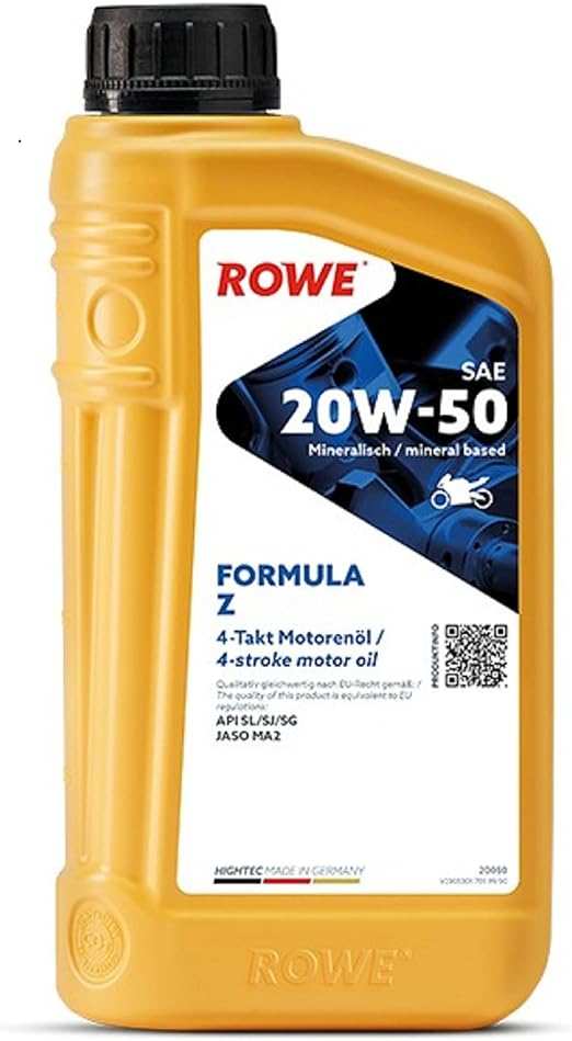 ROWE HIGHTEC FORMULA SAE 20W-50 Z -1 Ltr. For 4-stroke Motorcycles, High-Performance Engine Oil (Germany)