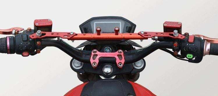 Second image of Motorcycle Scooter Crossbar Balancebar Aluminum Alloy Multifunctional Adjustable Extension Rod Phone Holder Bar ( BLACK )