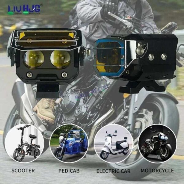 Second image of HJG Transformer Foglight 120W Foglight Foglamp White Yellow with Yellow Glass HJG Transformer Foglight HJG Car Accessories Led Headlights Mini Driving Lights Led Fog Lights For Motorcycle Lights, Set of 2