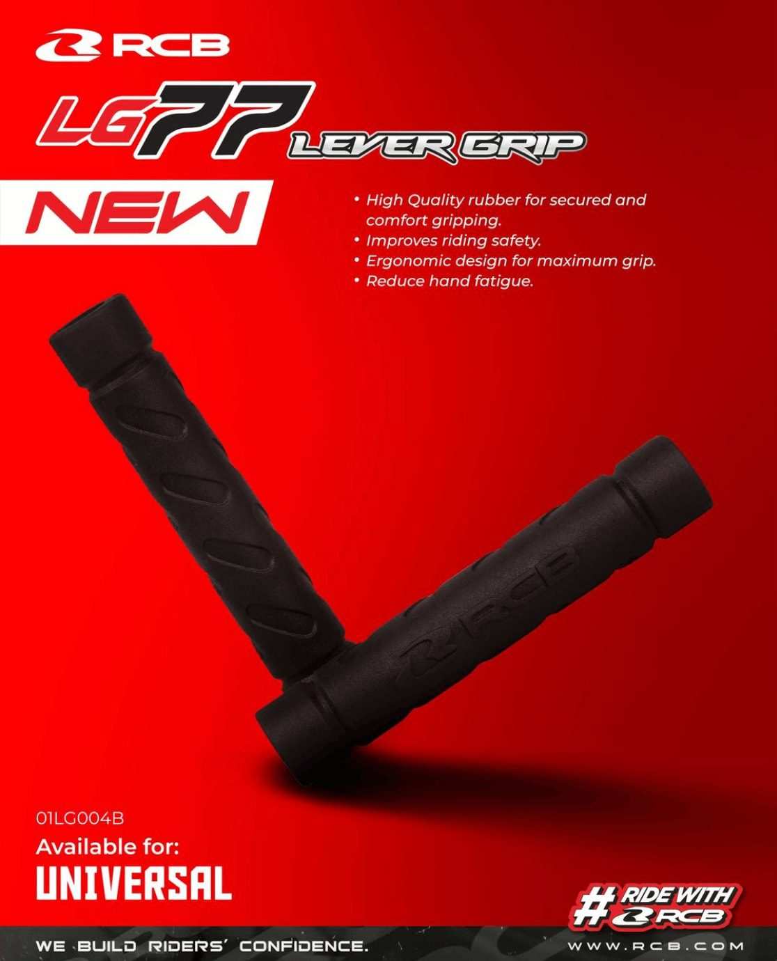 RCB LG77 LEVER GRIP BLACK 01LG004B