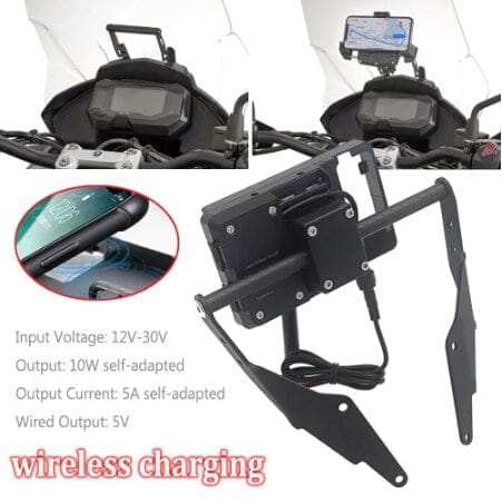 BMW ACCESSORIES INDIA G310GS G310R GPS NAVIGATION BRACKET MOBILE PHONE HOLDER WITH DUAL USB & WIRELESS CHARGING