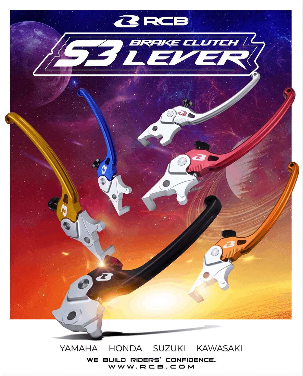 RCB S3 SERIES LEVER SET YAMAHA R15V3 MT15 01LV287