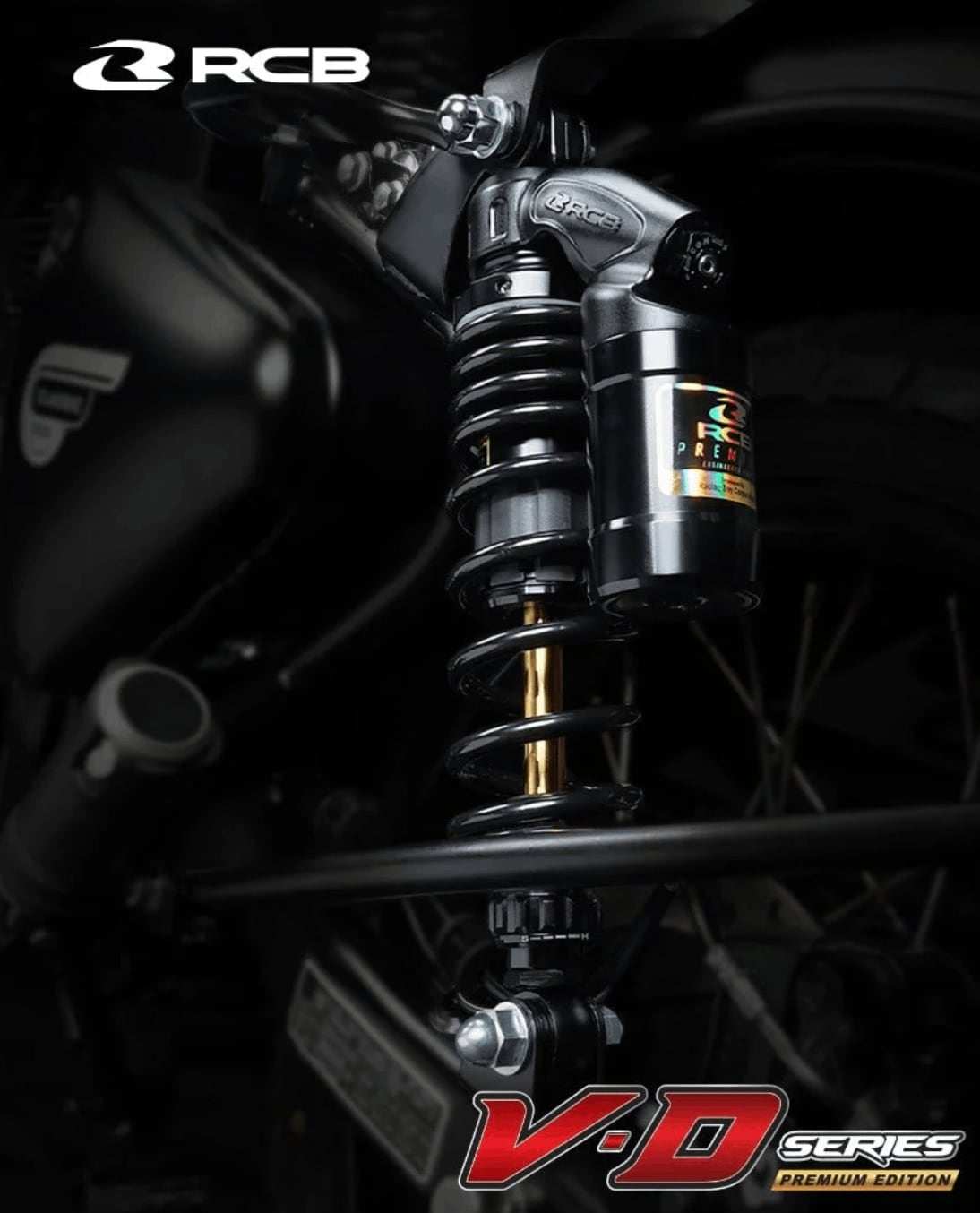 Second image of RCB VD SERIES SUSPENSION REAR SHOCK ABSORBER ROYAL ENFIELD CLASSIC 350 BS4 BS6 01A0237Z