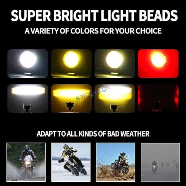 Second image of HJG Devil Fly Foglight 40W with Red DRL Mini Fly Foglight Light Red Devil Eye Light Multiple Connecting Red Yellow White Color HJG Mini Devil Fly Foglight, Pack of 1 New Model HJG