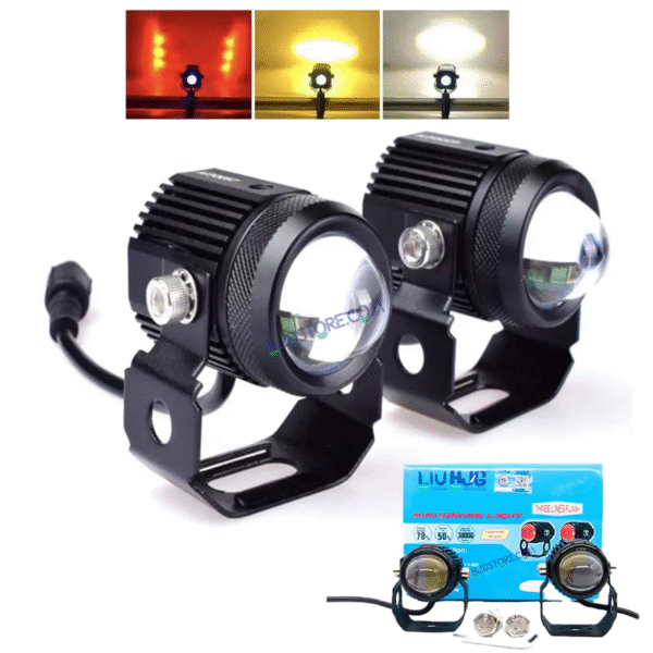 Original LIUHJG HJG Mini Drive Devil V3 Devil with Red DRL Mini Drive V3 Light Red Devil Eye Light Multiple Connecting Red Yellow White Color HJG Mini Drive V3 Devil, Red DRL, White, Yellow