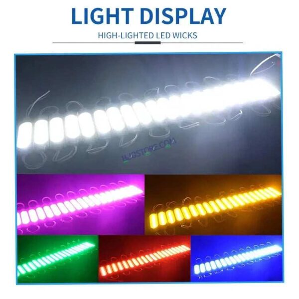 Second image of HJG Blue Underglow PATCH LIGHTS (Front/Rear , Bike Body Lights) - PACK OF 4 - IP65 WATERPROOF DUSTPROOF SHOCKPROOF - Universal Decorative Light for all Motorbike, Car, Trucks LED (12V, 1.5 W) (Universal, Pack of 4, Blue)