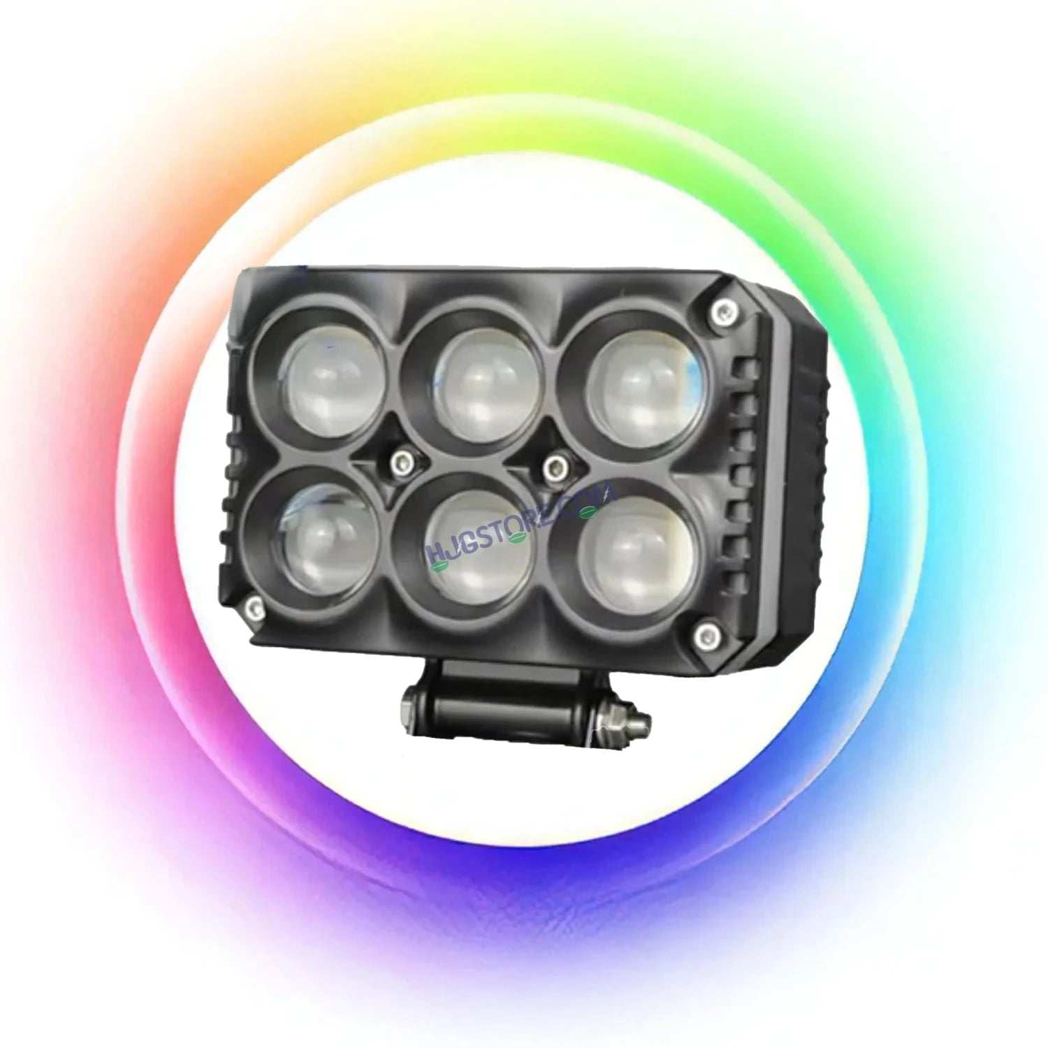 HJG M Series RGB DRL 6x6 Projector Lens 1pc Foglight with RGB DRL Modes 6x6 LED Projector Fog Lens 30W with RGB DRL Foglight Ultra Wide Dual Intensity LED Fog Lights White/Yellow/RGB DRL Projector (30W) Universal For All Cars & Bikes LIU HJG RGB Fog Light