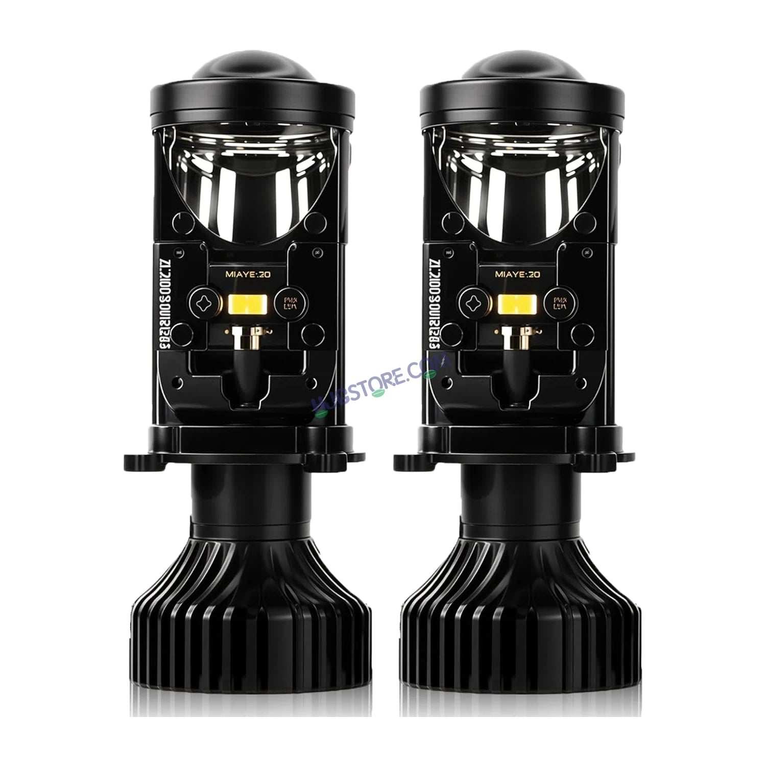 HJG Y6 Projector Lens Set of 2 H4 LED Bulb 100W Car HJG Y6 Projector Light Lamp H4 LED Mini Projector Lens with Fan for Bike & Car Bulb 7000LM Conversion Kit Hi/Lo Beam Headlight 12V/24V for Motorcycle & Car, Set of 2, Car, White