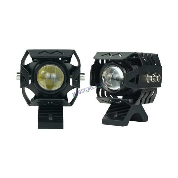 HJG 1192 HJG M1 M3 M5 M6 PLUS Headlight LED Mini Driving Light Motorcycle Accessories White Yellow Adjustable LED Fog Driving Lights, Set of 2 Foglight