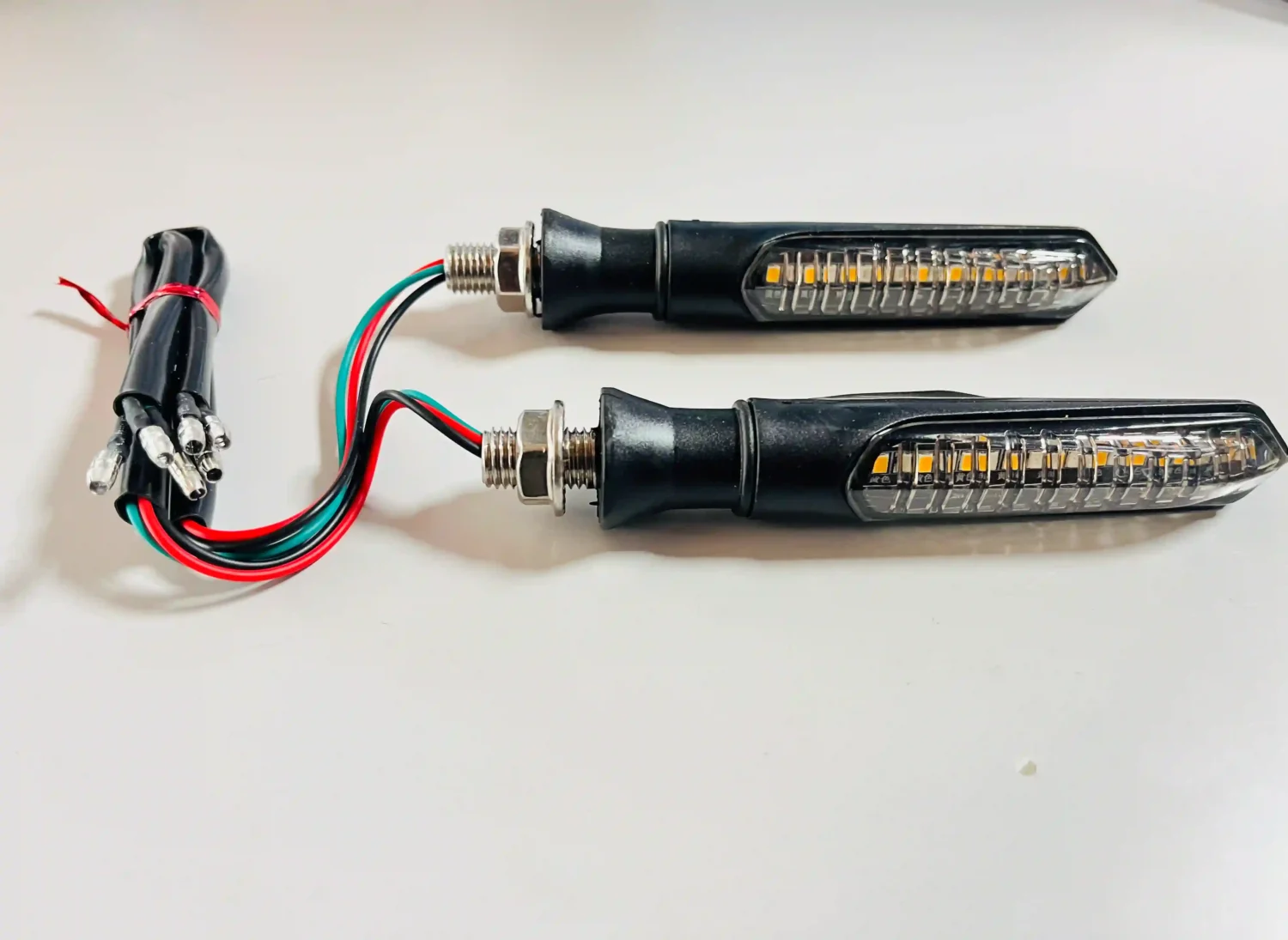 LED KTM Style Indicators Compatible For Universal All Bike Models (Amber, Pack of 2)