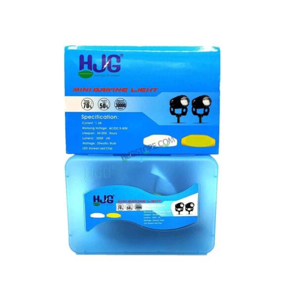 Second image of Original HJG Mini Drive LED Fog Light Bulb Lamp For Cars and Motorcycles Dual Color (White & Yellow) With Cooling Fan 2Pcs