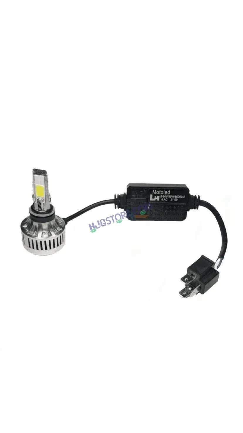 Second image of HJG M4 Mini ORIGINAL LED Headlight Bulb H4 80W For All Motorcycles (Low and High Beam Bulbs (White) AC/DC 80Watt 4 Side Chip) - Type H4