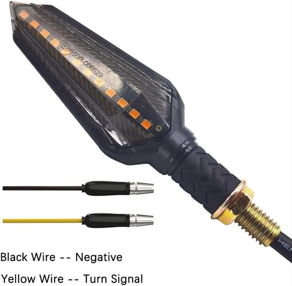 Second image of Motorcycle Turn Signals Indicator Amber Light Blinker 12V M10