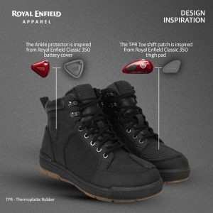 Second image of Royal Enfield – Nomad Waterproof Mid Ankle Boots (Black)