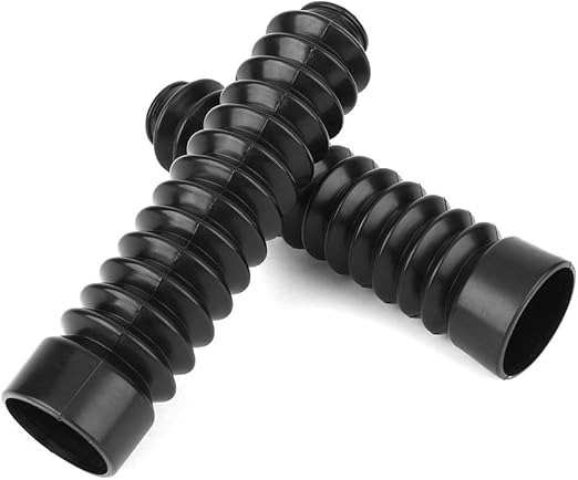 1 Pair Motorcycle Front Fork Cover, Universal Motorcycle Rubber Bellows Front Fork Shock Absorber Cover with Lower Ventilation Motorcycle