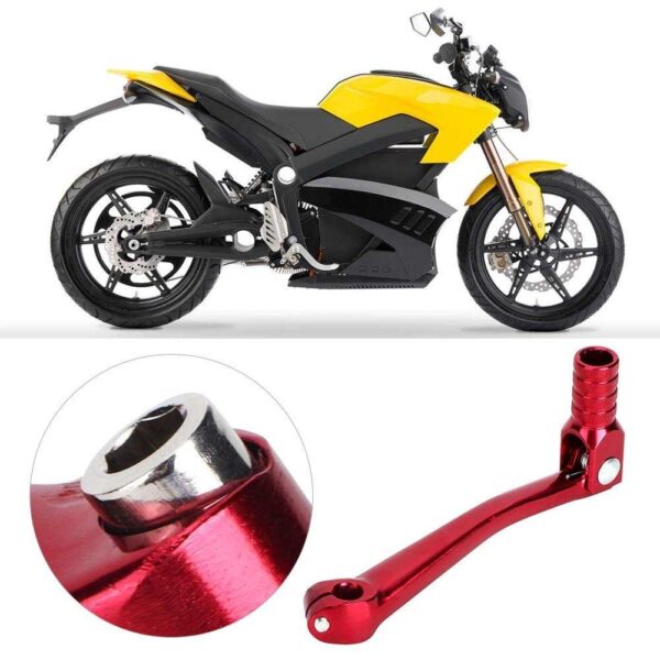 Second image of Motorcycle Gear Shift Pedal Lever, Universal CNC Aluminum Alloy Folding Heel Toe Gear Shifter Lever