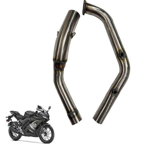 Second image of Bend Pipe for Yamaha R15 V3/ R15 M/ MT15 (BS6) Yamaha R15 Full Exhaust System (Stainless Steel)
