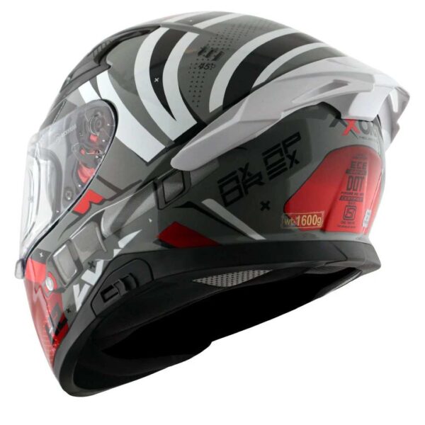 Apex Hex2 Helmet Cool Grey Red