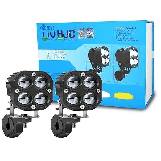 LIU HJG 4X4 CREE Original (2 in 1) Fog Light 120W (White + Yellow) with Kit 4 LED Laser Spotlight For Bike/Car/Thar/Jeep (Pair) White/Yellow