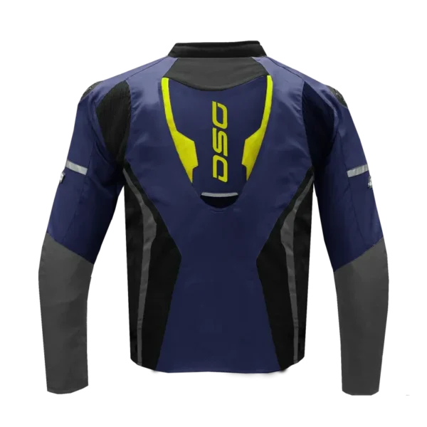 Second image of DSG Apex Air-Flow Riding Jacket Racing Blue Grey Yellow Fluo