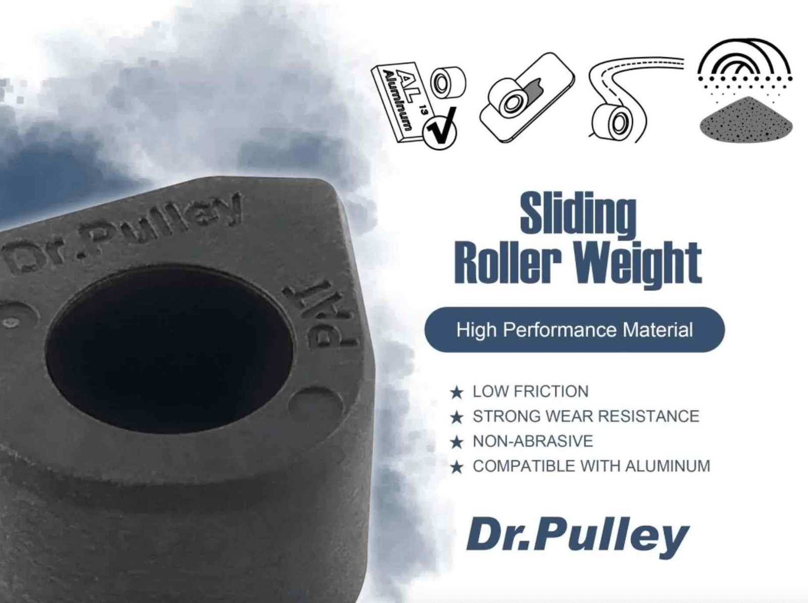 Second image of DR PULLEY SCOOTER SLIDING ROLLER CLUTCH CVT WEIGHT ( 21*15*17.5G APRILIA SR160 )