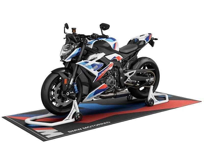 Motorcycle floor mats for garage and exhibition