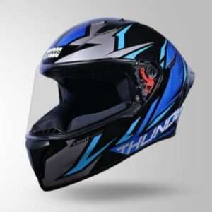 Studds Thunder D1 Lightvolt Decor Full Face Helmets – Black & Blue