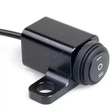 HJG Rear View Mirror Bracket Handlebar Switch Headlight On-Off Switch Handle Bar Grip For Universal For Bike Universal For Bike Mirror-Mount Switch- Waterproof Bike Switch for Fog-Lamps, Headlight, etc (Pack of 1)