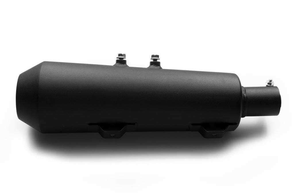 Second image of AEW Hunter350 Free Flow Exhaust Mild Steel Black – 89200