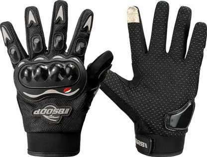 BSDDP RIDING BLACK TOUCH SCREEN Riding Gloves (Black)