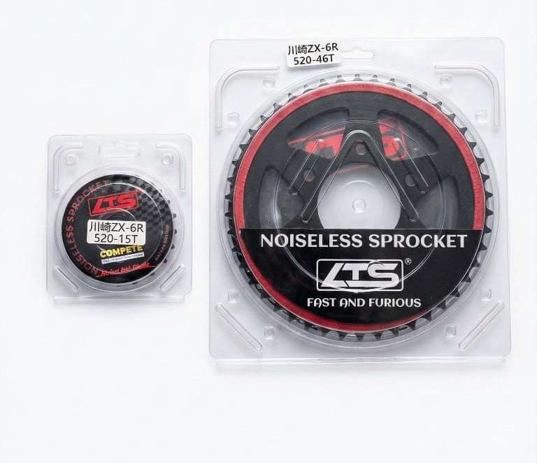 LTS Noiseless Chain Sprocket Kit for Kawasaki ZX6R | 520 Pitch | Smooth Ride