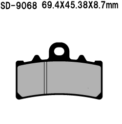 Second image of  APRILIA  RS125  BRAKE PADS BY FRANDO [CT1 Dupont]  SD-9068 Year 25  -Front [CT1-0090]