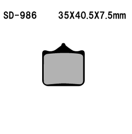 Second image of  BENELLI  TnT899  BRAKE PADS BY FRANDO  [CT1 Dupont] SD-986 Year 11-17  -Front [CT1-0076]