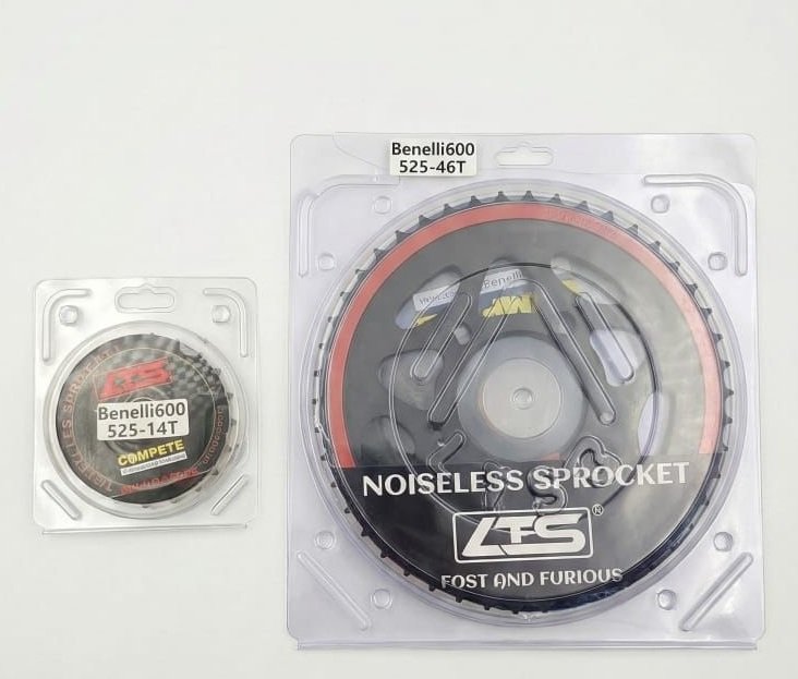 LTS Noiseless Chain Sprocket Kit for Benelli 600i | 525 Pitch | Smooth Performance