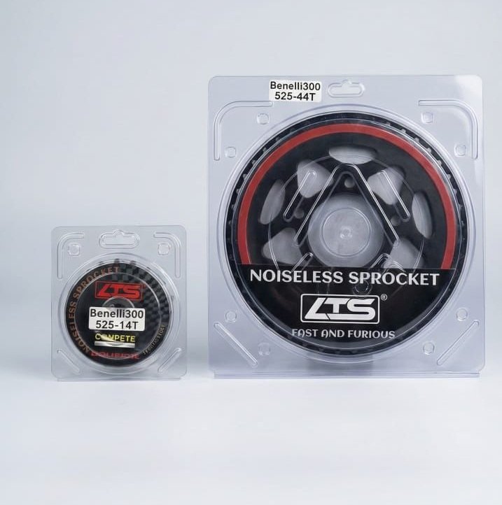 LTS Noiseless Chain Sprocket Kit for Benelli TNT 300 | 525 Pitch | OEM Fit