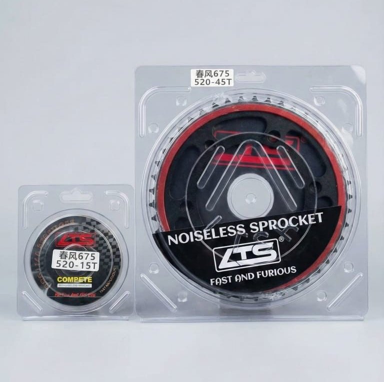 LTS Noiseless Chain Sprocket Kit for Triumph Daytona 675 | 520 Pitch | Low Noise | High Performance | Imported