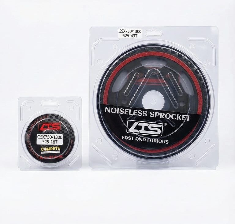 LTS Noiseless Chain Sprocket Kit for Suzuki Hayabusa Gen 2 & Gen 3 | 525 Pitch | Heavy Duty