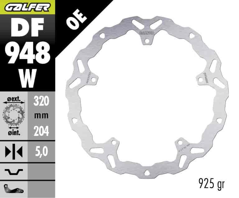 GALFER DF948W DISC W FIXED 320X5MM FOR KTM