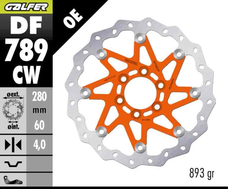 GALFER DF789CW DISC W FLOATING COMPLETE (C, ALU,) 280X4MM FOR KTM