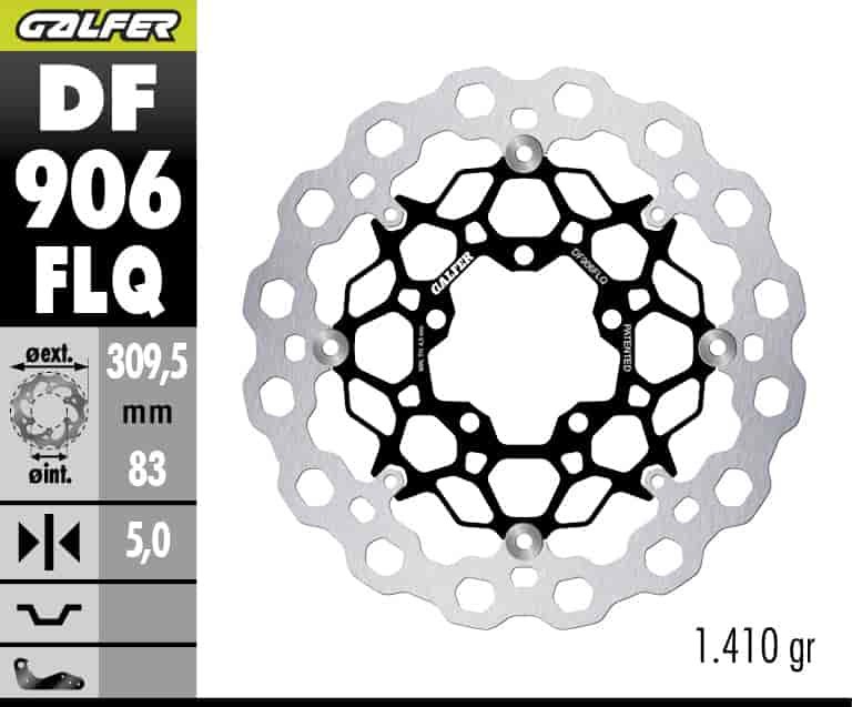GALFER DF906FLQ DISC CUBIQ FLOATING (C, STEEL) 309,5X5MM FOR TRIUMPH MOTORCYCLES