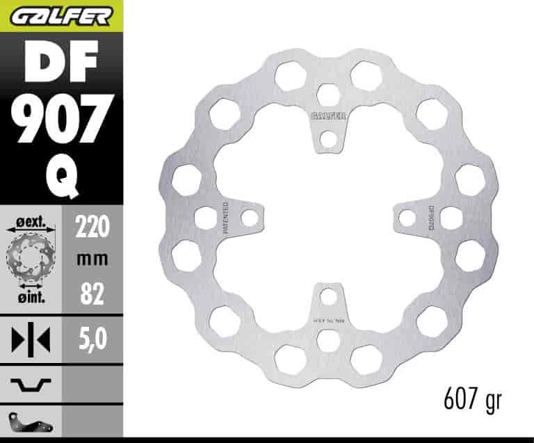 GALFER DF907Q CUBIQ REAR DISC FIXED 220X5MM FOR TRIUMPH MOTORCYCLES
